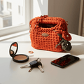 Coral Red Recycled Cotton Bag