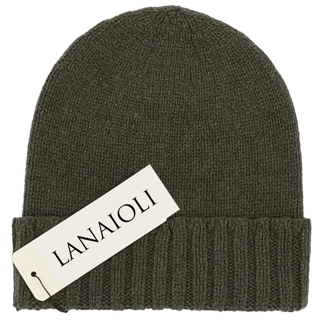 Men's Ribbed Brim Recycled Cashmere Beanie