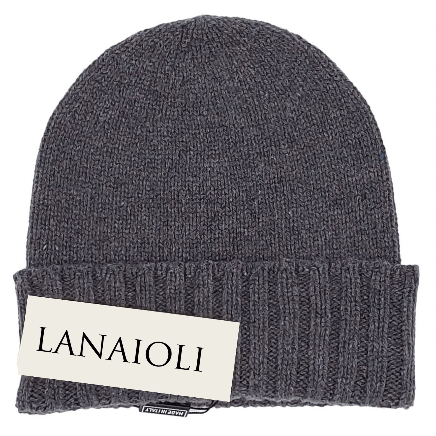 Men's Ribbed Brim Recycled Cashmere Beanie