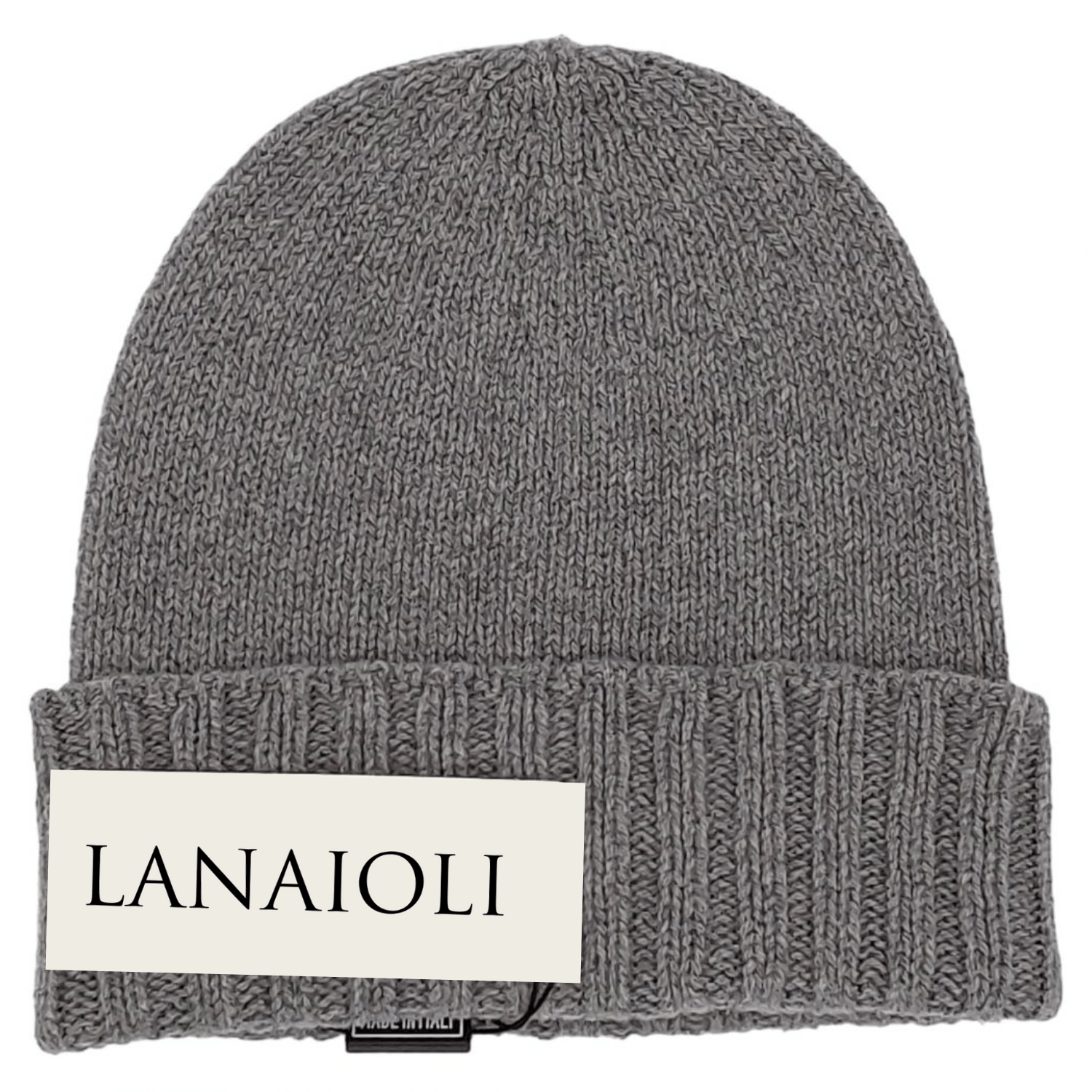 Men's Ribbed Brim Recycled Cashmere Beanie
