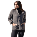 Women's Jacket with Buttons Extra-Fine Merino Wool