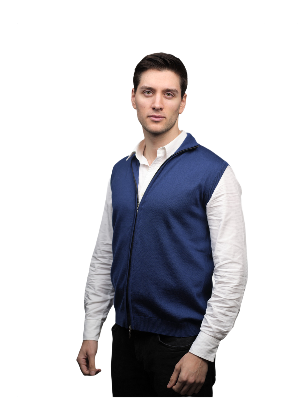 Men's Merino Wool Zip Vest