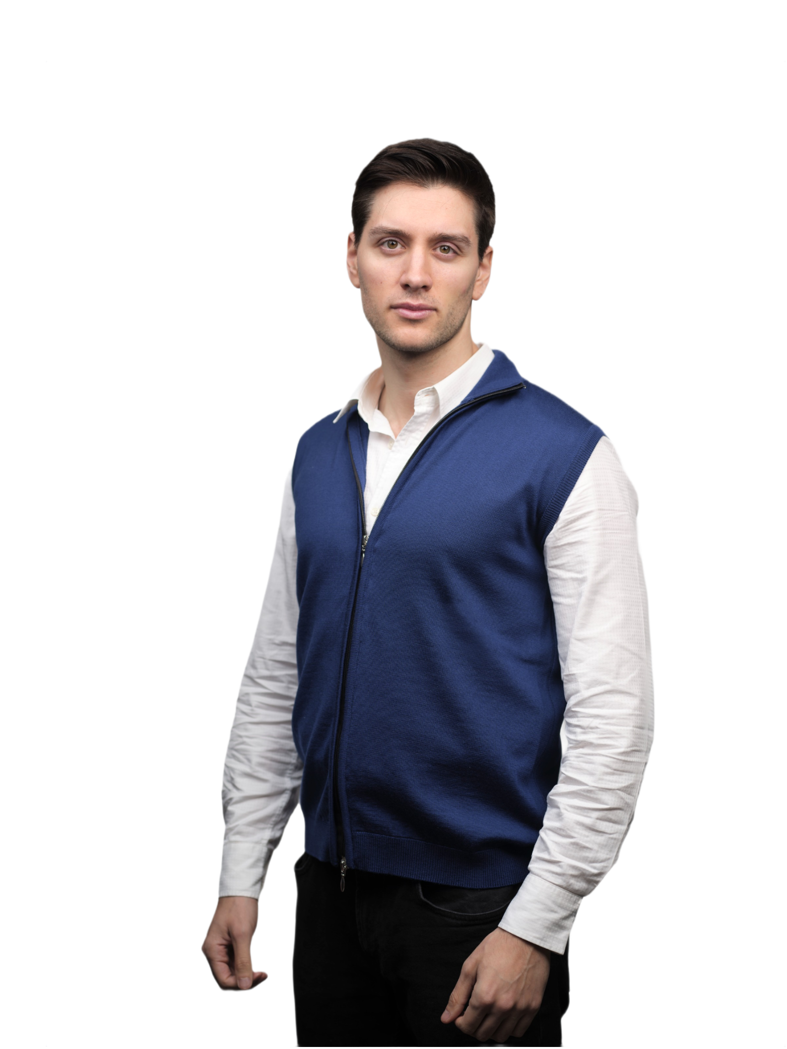 Men's Merino Wool Zip Vest
