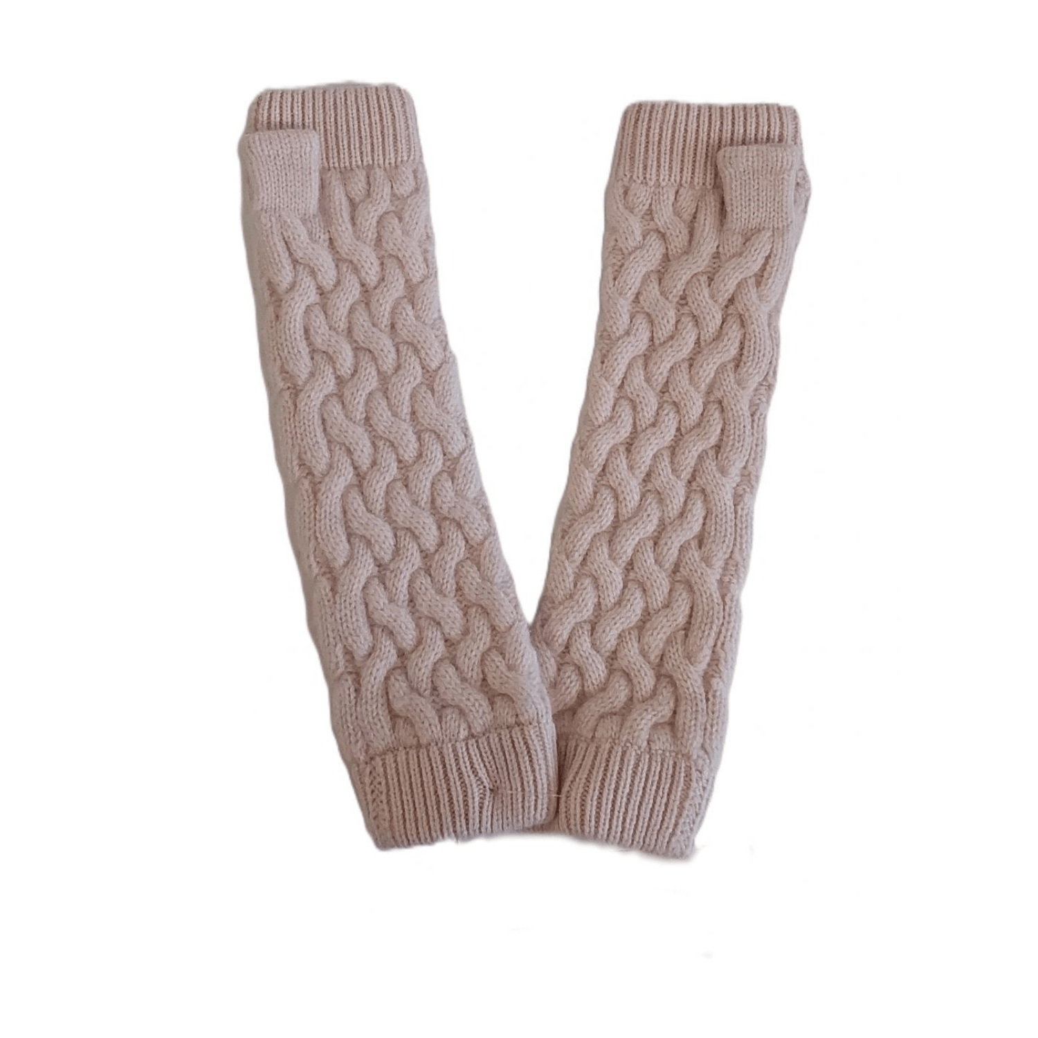 Kids' Regenerated Cashmere Braided Mitten Gloves