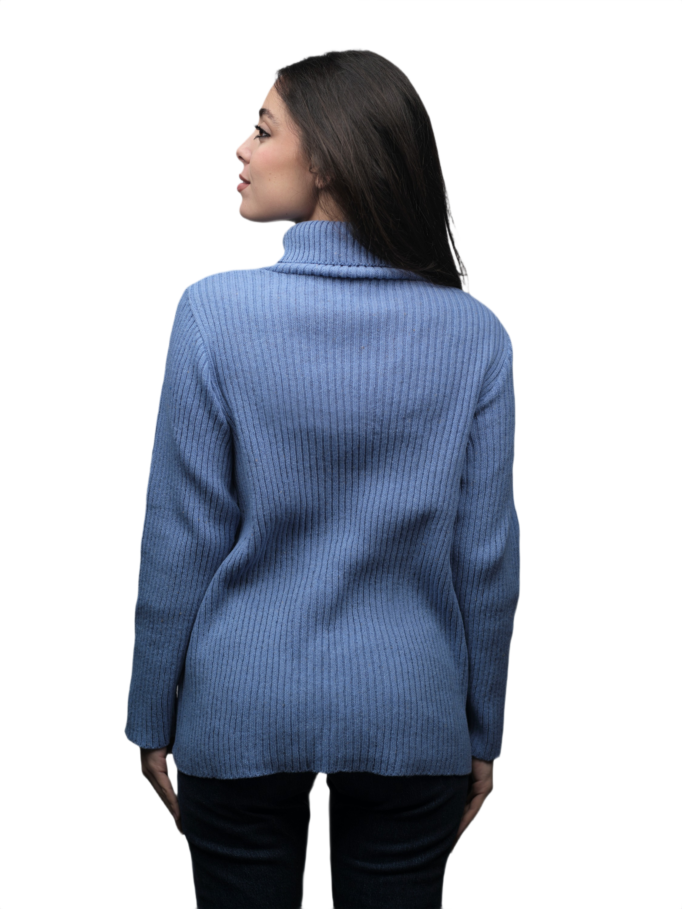 Women's High Neck Merino Wool Short Supply Chain Top