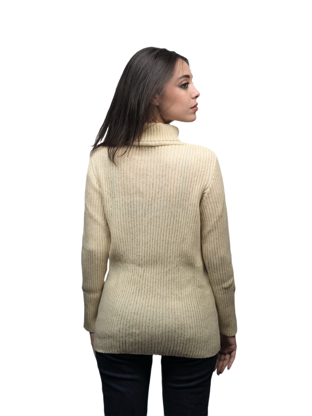 Women's High Neck Merino Wool Short Supply Chain Top