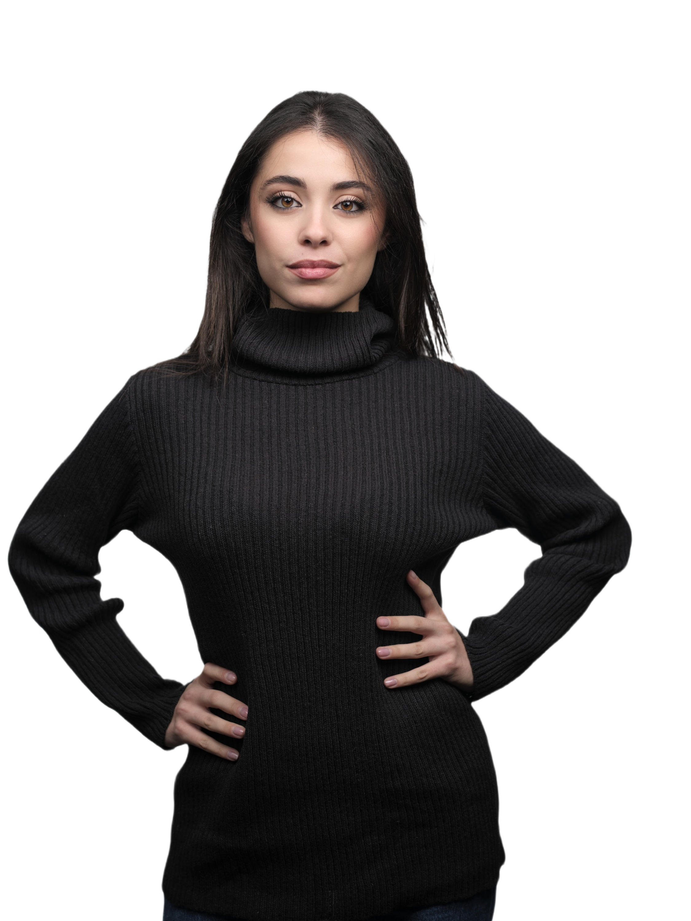 Women's High Neck Merino Wool Short Supply Chain Top