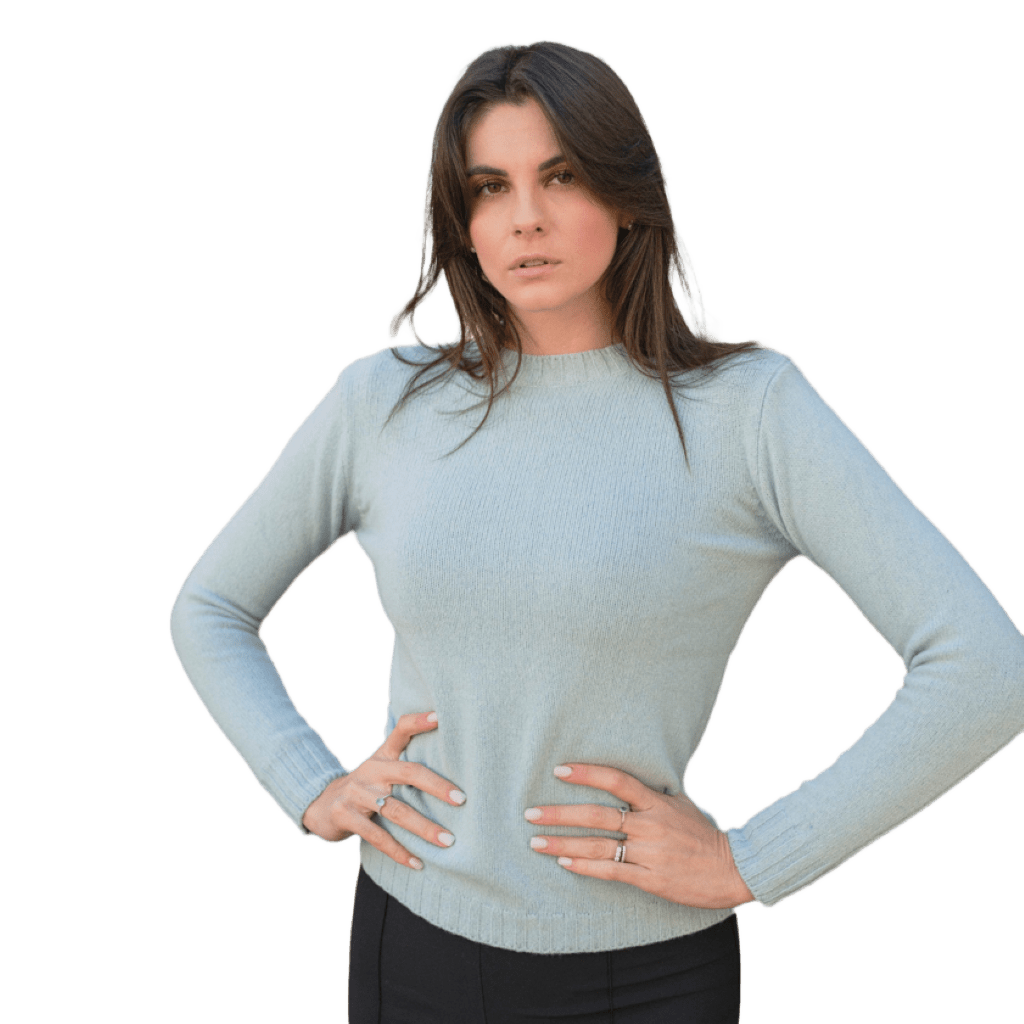 Women's Crew Neck Jumper in Recycled Cashmere