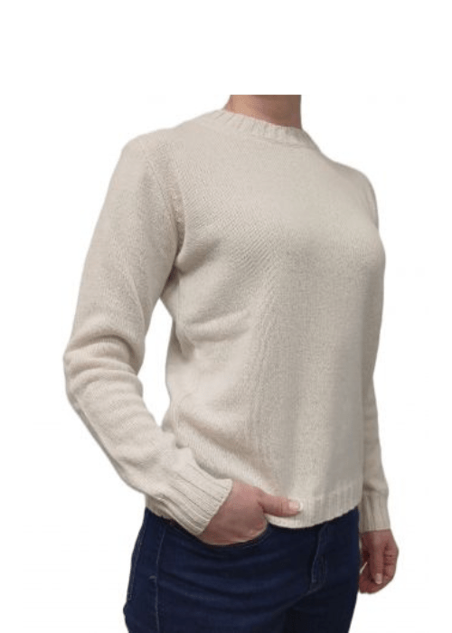 Women's Crew Neck Jumper in Recycled Cashmere