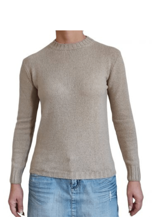 Women's Crew Neck Jumper in Recycled Cashmere