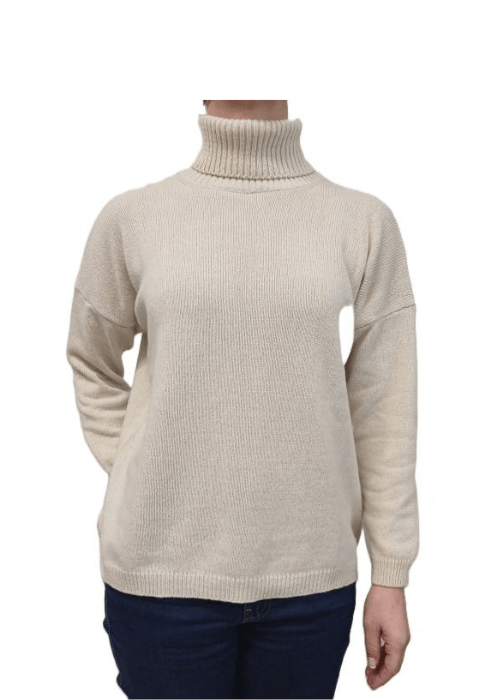 Women's High Neck Regenerated Cashmere Jumper