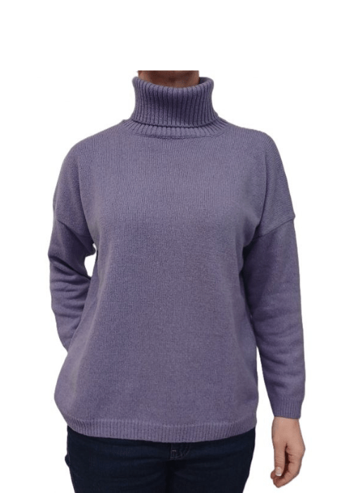 Women's High Neck Regenerated Cashmere Jumper