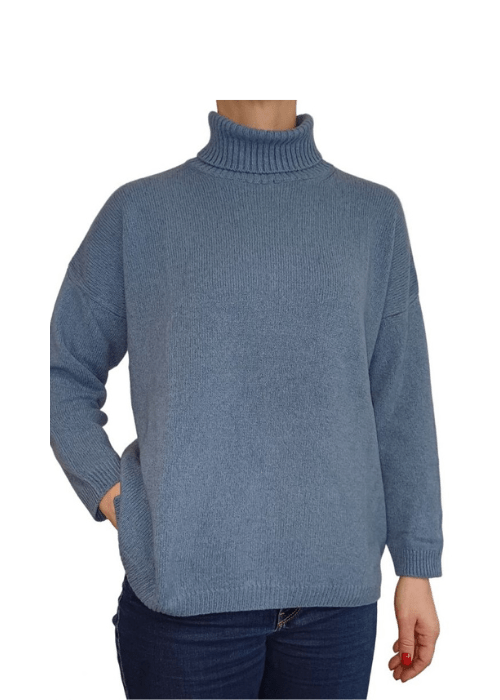 Women's High Neck Regenerated Cashmere Jumper