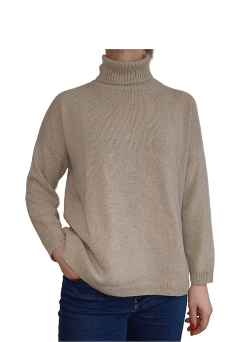 Women's High Neck Regenerated Cashmere Jumper