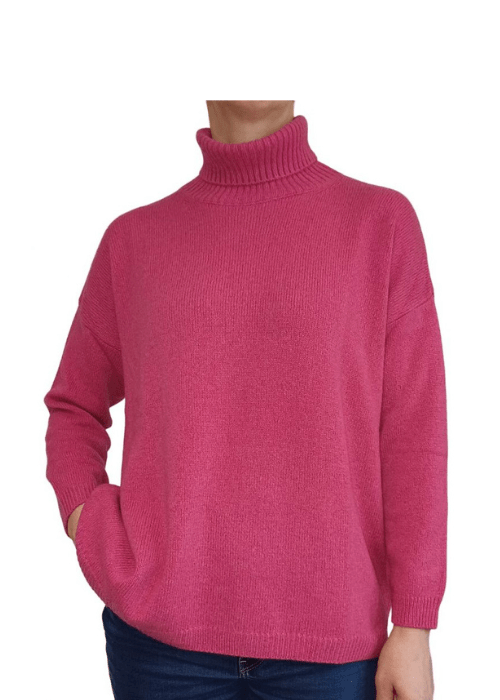 Women's High Neck Regenerated Cashmere Jumper