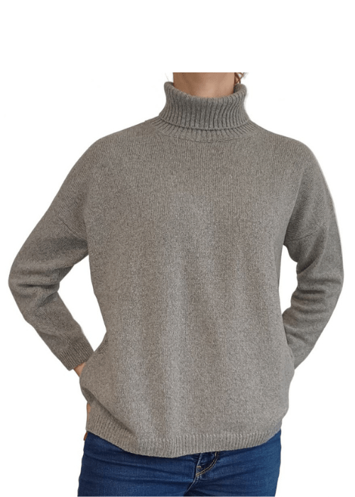 Women's High Neck Regenerated Cashmere Jumper