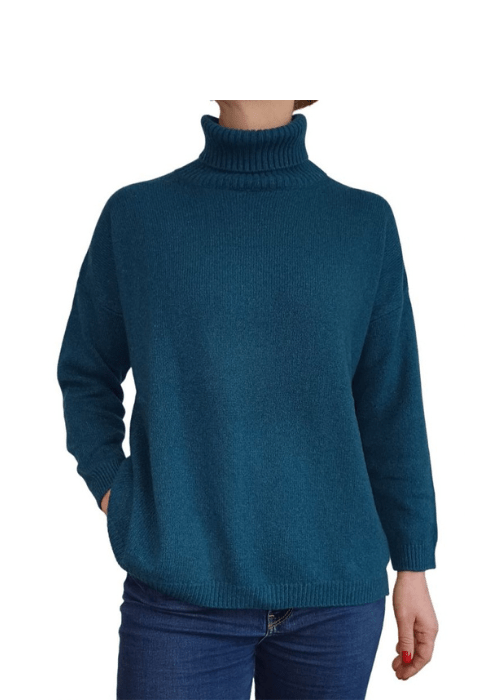 Women's High Neck Regenerated Cashmere Jumper