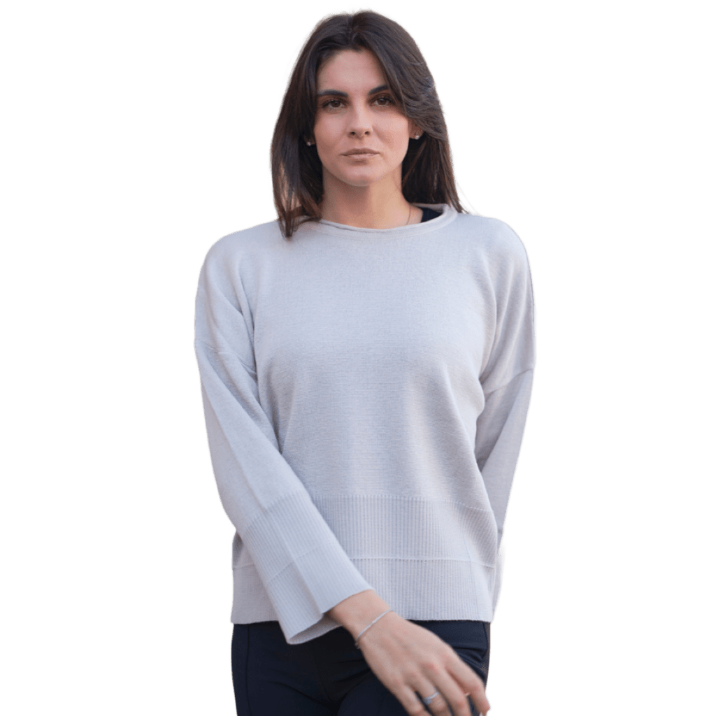 Women's Merino Extrafine Wool Oversized Crew Neck Sweater