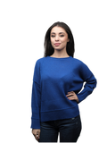 Women's Oversized Crew Neck Short-Chain Merino Wool Jumper