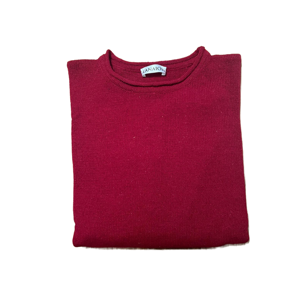 Women's Oversized Crew Neck Short-Chain Merino Wool Jumper