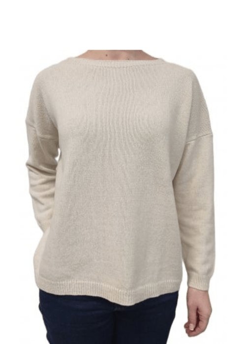 Women's Oversized Boat Neck Recycled Cashmere Sweater