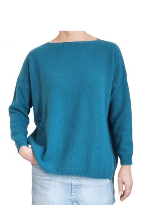 Women's Oversized Boat Neck Recycled Cashmere Sweater