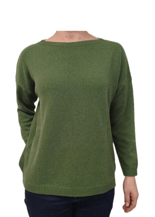 Women's Oversized Boat Neck Recycled Cashmere Sweater