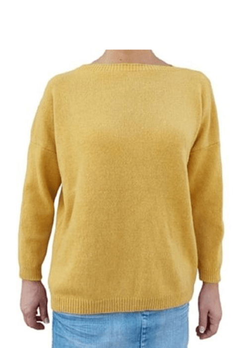 Women's Oversized Boat Neck Recycled Cashmere Sweater