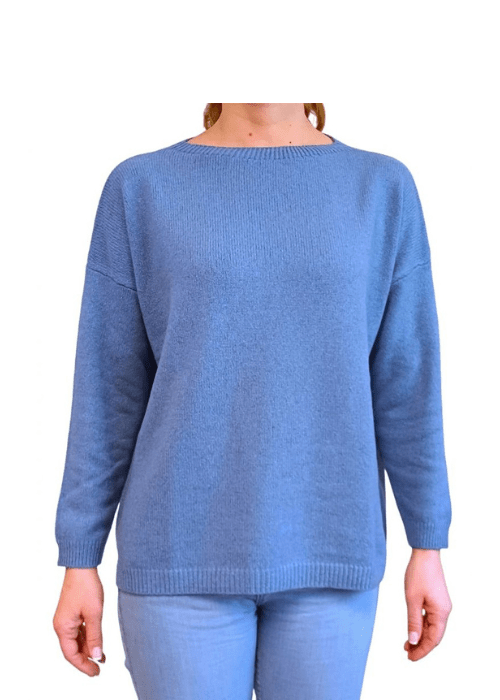 Women's Oversized Boat Neck Recycled Cashmere Sweater
