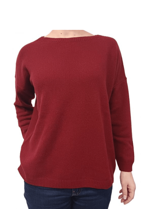 Women's Oversized Boat Neck Recycled Cashmere Sweater