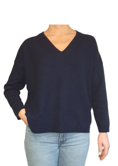 Women's Oversized V-neck Recycled Cashmere Jumper