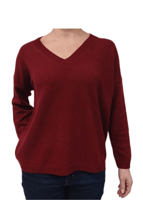 Women's Oversized V-neck Recycled Cashmere Jumper
