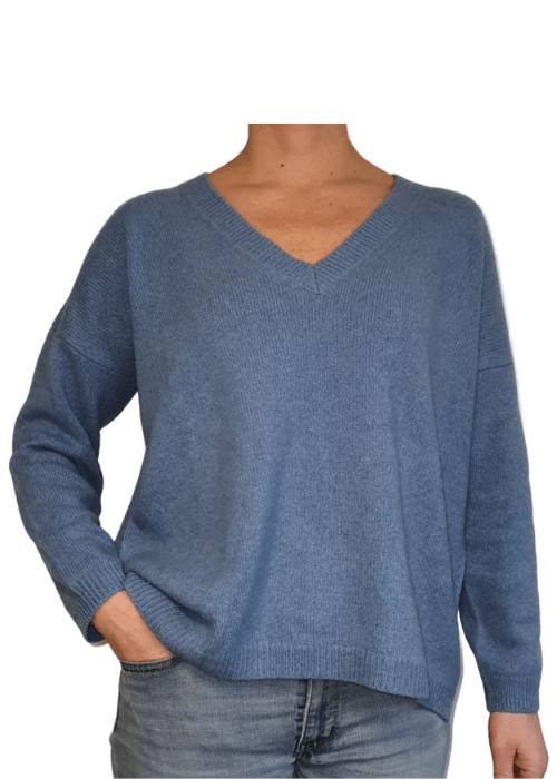 Women's Oversized V-neck Recycled Cashmere Jumper