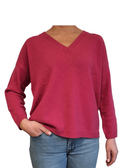 Women's Oversized V-neck Recycled Cashmere Jumper