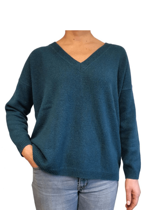 Women's Oversized V-neck Recycled Cashmere Jumper
