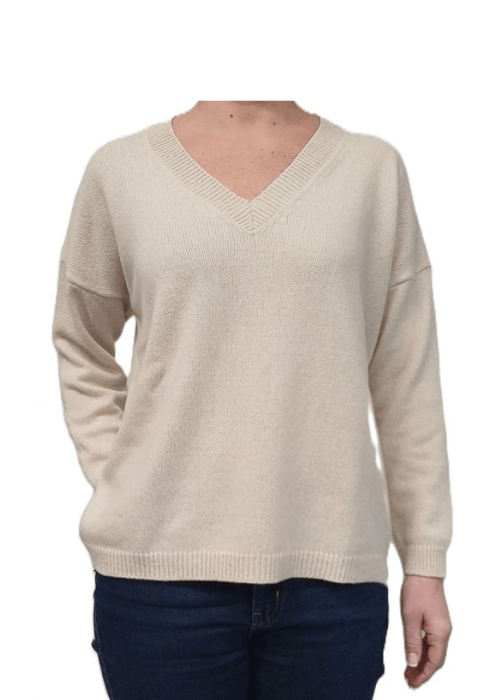 Women's Oversized V-neck Recycled Cashmere Jumper