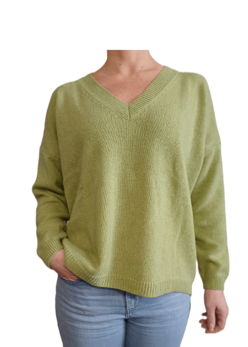 Women's Oversized V-neck Recycled Cashmere Jumper