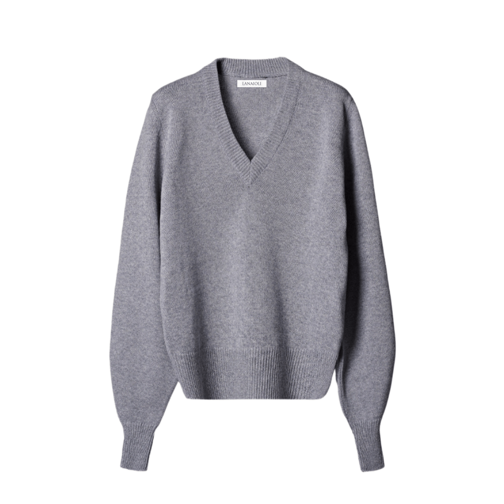 Women's V-Neck Cashmere, Merino Wool, and Silk Blend Sweater