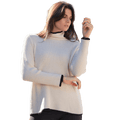 Women's Extra Fine Merino Wool High Neck Ribbed Sweater