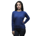 Women's Ribbed Crewneck Short-Chain Merino Wool Sweater