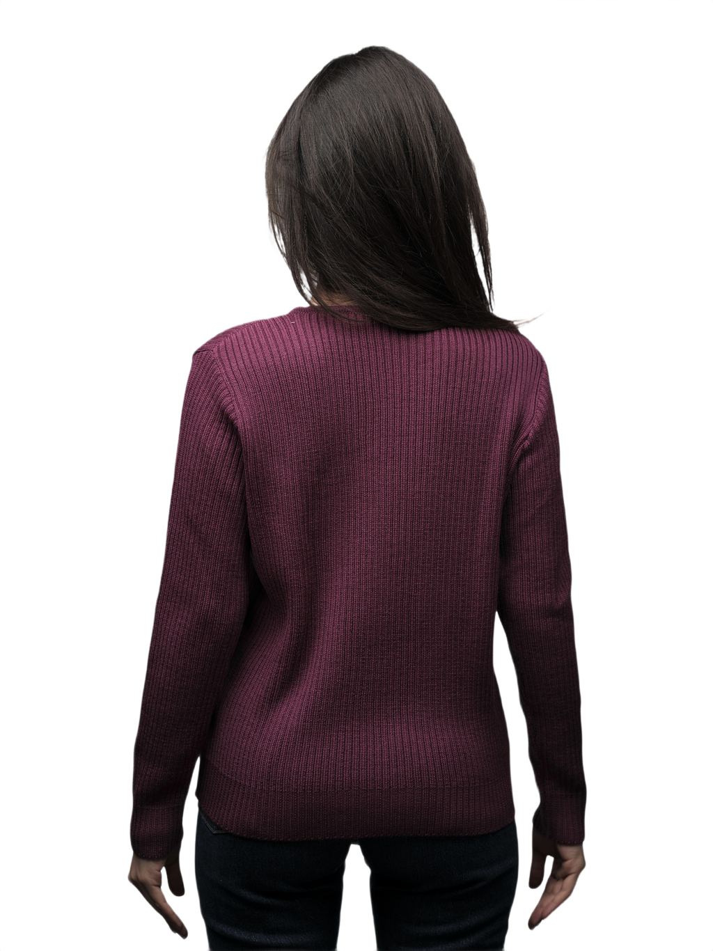 Women's Ribbed Merino Wool Crewneck Sweater