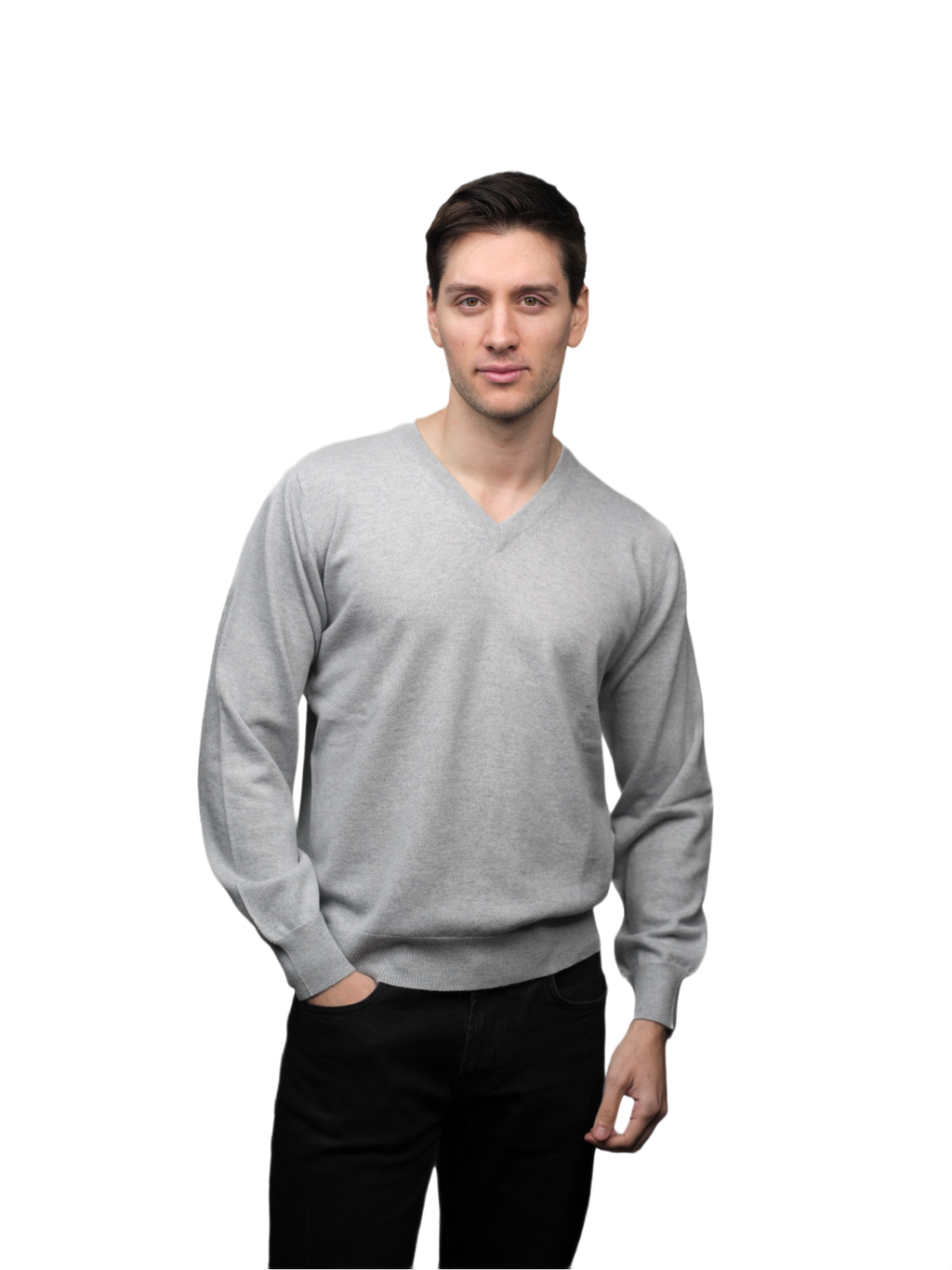 Men's 100% Pure Cashmere V-Neck Sweater