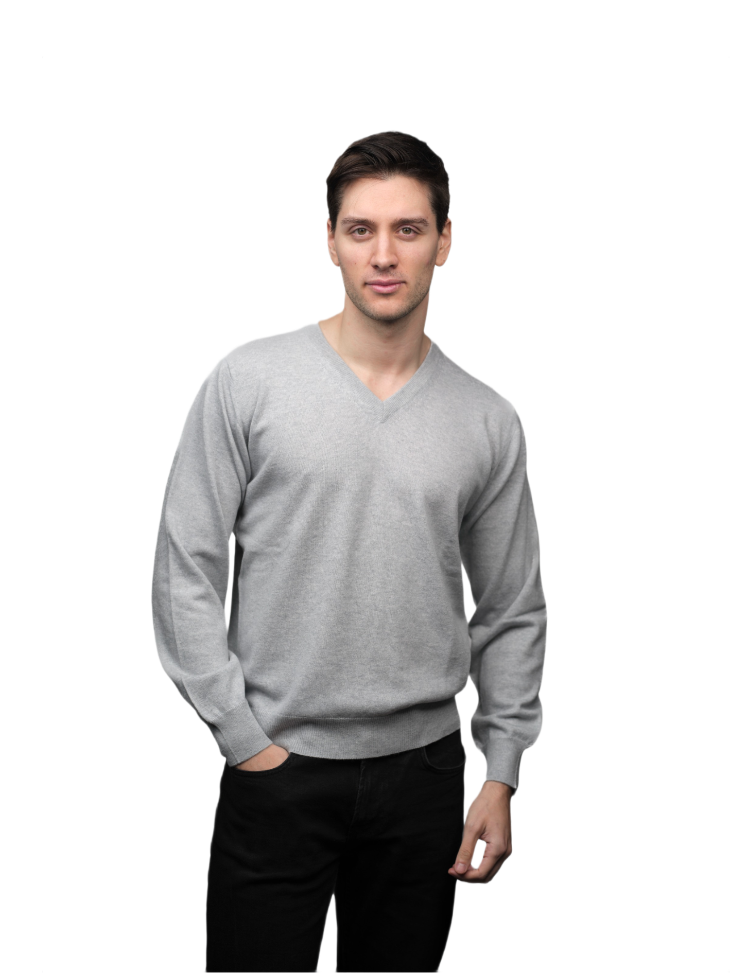 Men's 100% Pure Cashmere V-Neck Sweater