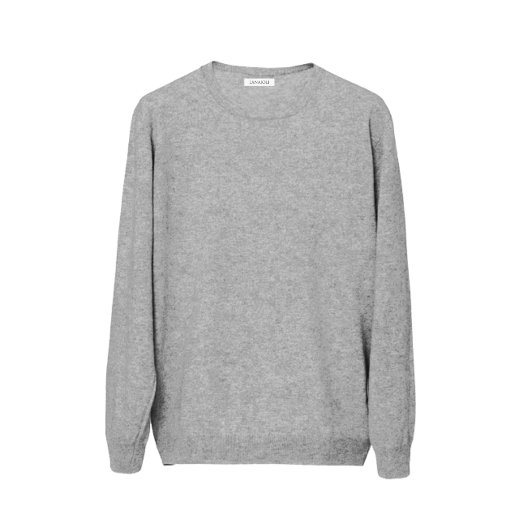 Men's Crew Neck Drop Shoulder Recycled Cashmere Sweater