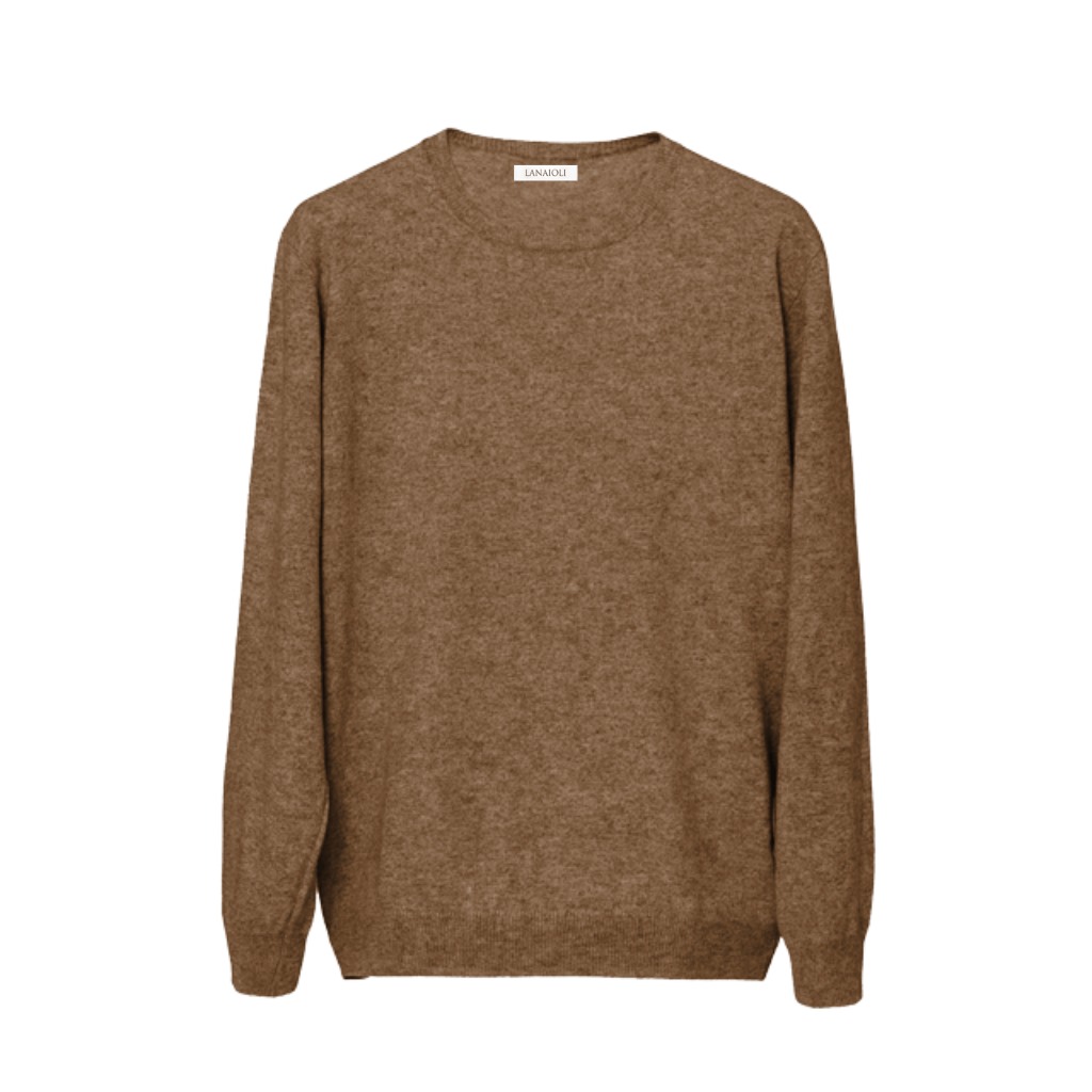 Men's Crew Neck Drop Shoulder Recycled Cashmere Sweater