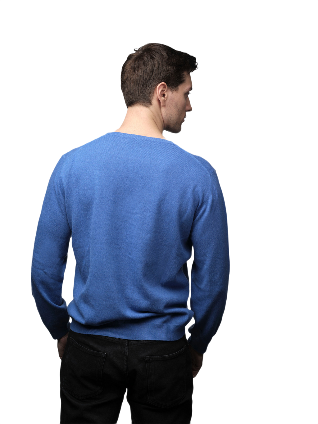 Men's Crew Neck Drop Shoulder Recycled Cashmere Sweater
