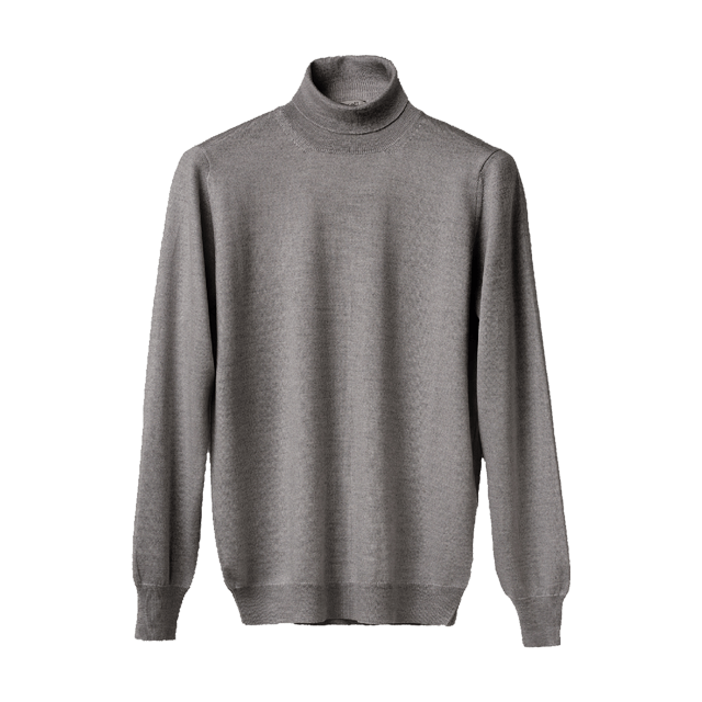 Men's Cashmere, Silk and Merino Wool Turtleneck