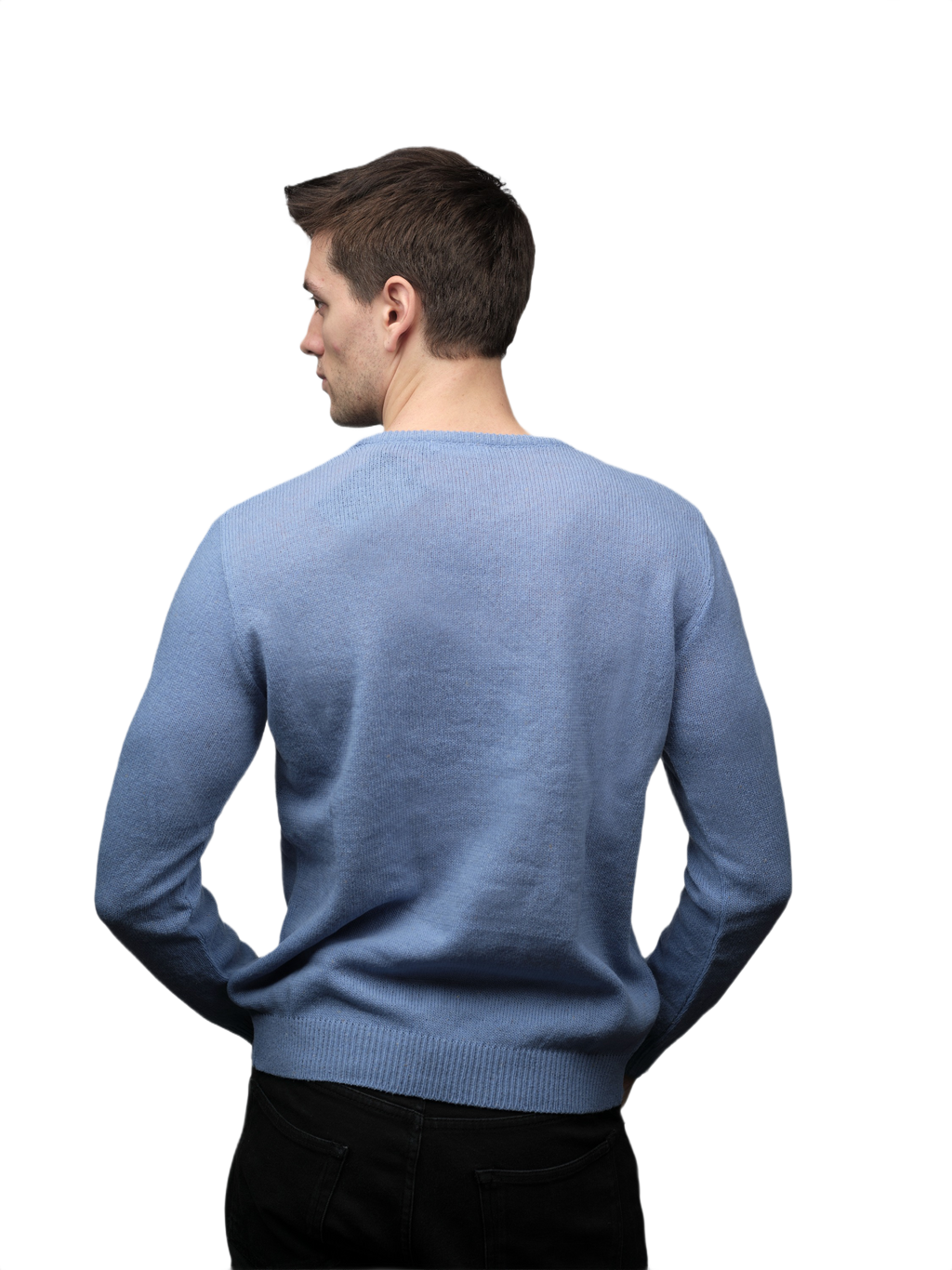 Men's Merino Wool Crew Neck Jumper Short Supply Chain