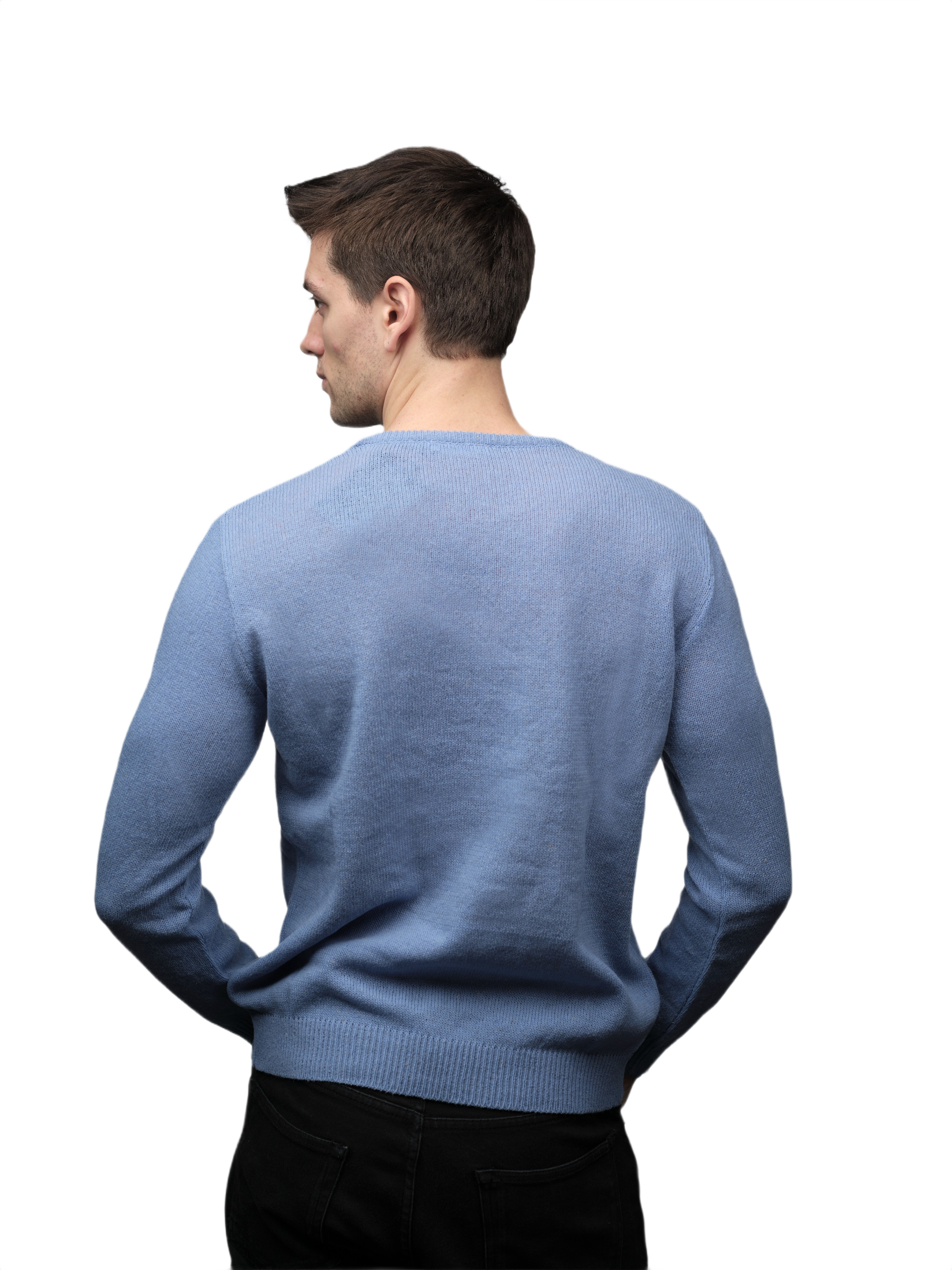 Men's Merino Wool Crew Neck Jumper Short Supply Chain