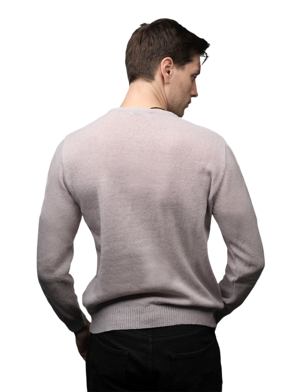 Men's Merino Wool Crew Neck Jumper Short Supply Chain